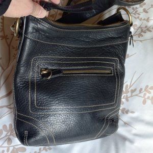 Coach Black Leather Crossbody Bag